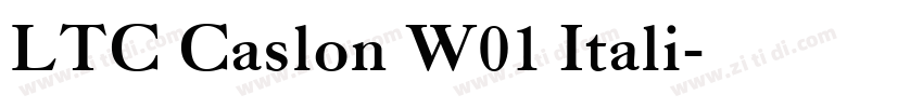 LTC Caslon W01 Itali字体转换